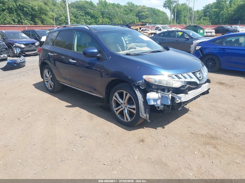 2010 Nissan Murano VIN JN8AZ1MW6AW112335 IAAI salvage auction — FRONT END, Salvage (Idaho), sold $25 on 2026-07-22 (photo 1)