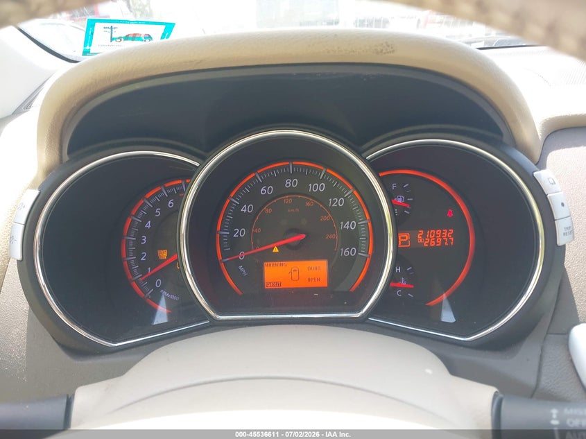 2010 Nissan Murano VIN JN8AZ1MW6AW112335 IAAI salvage auction — FRONT END, Salvage (Idaho), sold $25 on 2026-07-22 (photo 7)