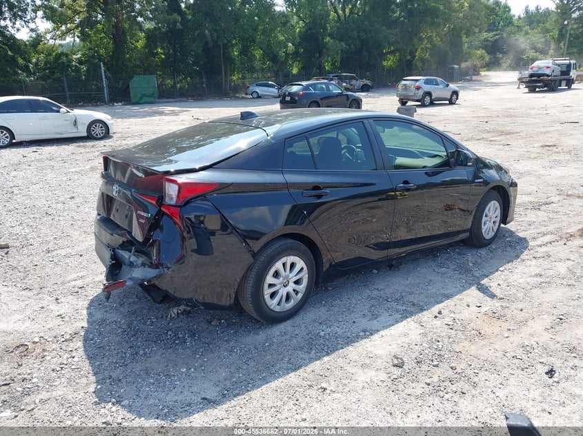 2020 Toyota Prius VIN JTDKARFU3L3119510 IAAI salvage auction — REAR END, Salvage Title, sold $5,600 on 2026-07-19 (photo 4)