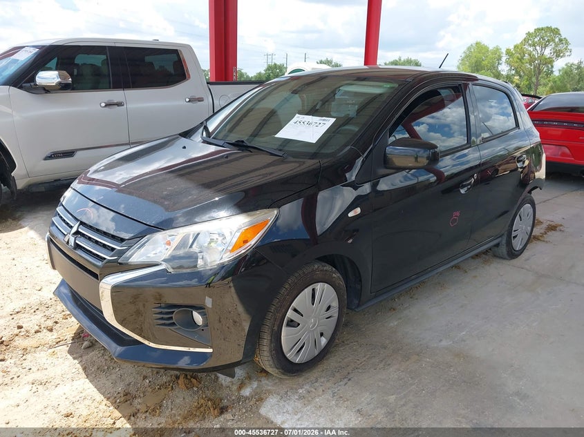 2021 Mitsubishi Mirage VIN ML32AUHJ8MH011087 IAAI salvage auction — REAR END, Salvage Title, sold $2,500 on 2026-08-01 (photo 2)