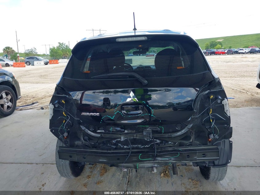 2021 Mitsubishi Mirage VIN ML32AUHJ8MH011087 IAAI salvage auction — REAR END, Salvage Title, sold $2,500 on 2026-08-01 (photo 6)