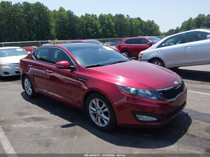 2013 Kia Optima VIN 5XXGN4A77DG162490 IAAI salvage auction — NORMAL WEAR, Clear (North Carolina), sold $525 on 2026-07-15 (photo 1)
