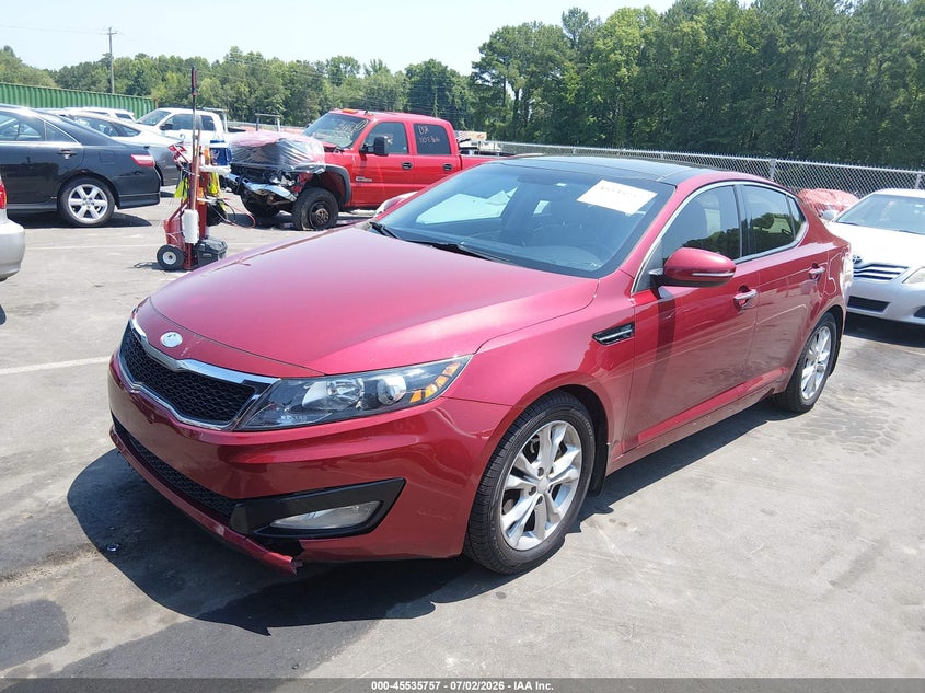 2013 Kia Optima VIN 5XXGN4A77DG162490 IAAI salvage auction — NORMAL WEAR, Clear (North Carolina), sold $525 on 2026-07-15 (photo 2)