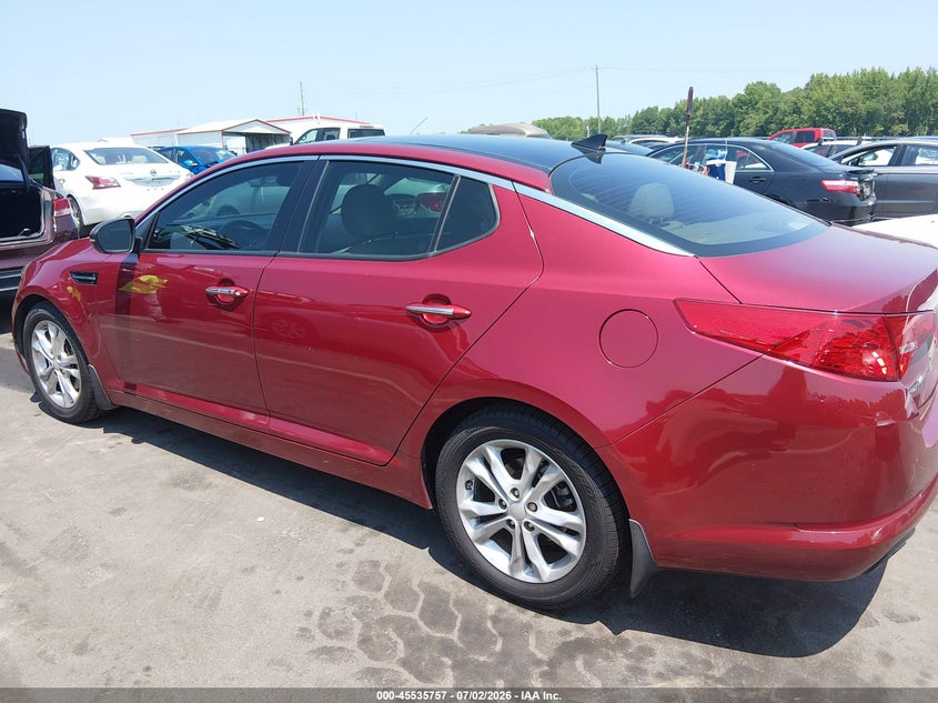 2013 Kia Optima VIN 5XXGN4A77DG162490 IAAI salvage auction — NORMAL WEAR, Clear (North Carolina), sold $525 on 2026-07-15 (photo 3)