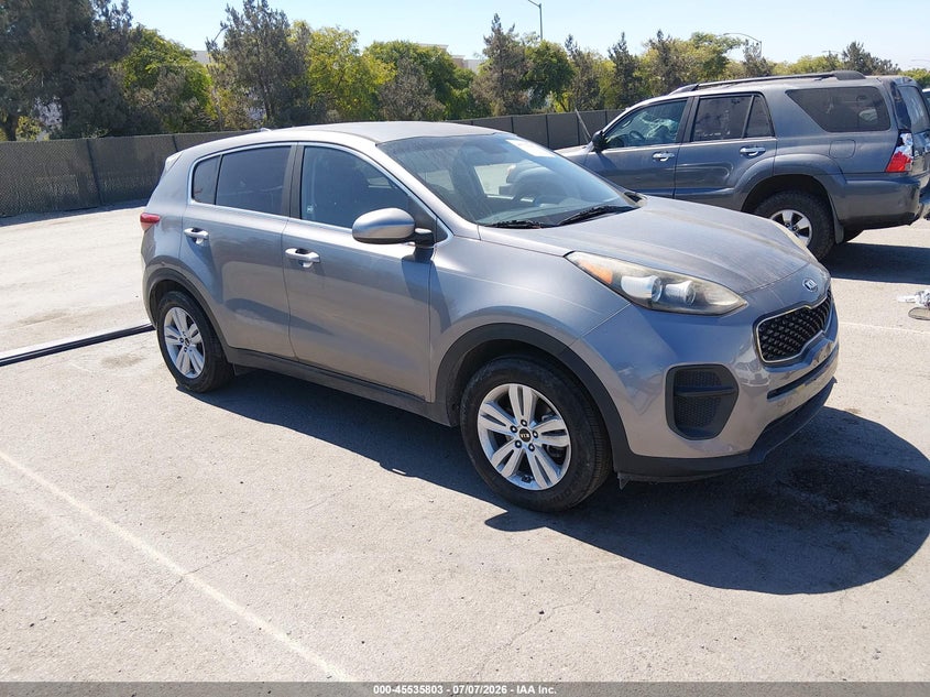 2019 Kia Sportage VIN KNDPM3AC2K7545818 IAAI salvage auction — LEFT SIDE, Salvage (California), sold $3,475 on 2026-07-27 (photo 1)