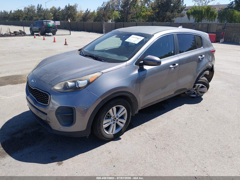 2019 Kia Sportage VIN KNDPM3AC2K7545818 IAAI salvage auction — LEFT SIDE, Salvage (California), sold $3,475 on 2026-07-27 (photo 2)