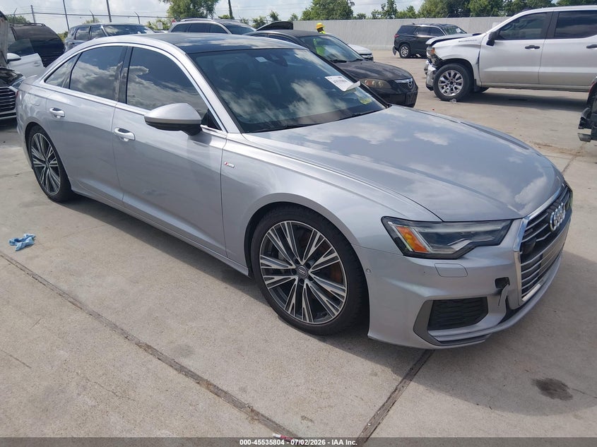 2019 Audi A6 VIN WAUL2AF21KN065254 IAAI salvage auction — WATER/FLOOD, Salvage (Texas), sold $8,700 on 2026-07-31 (photo 1)