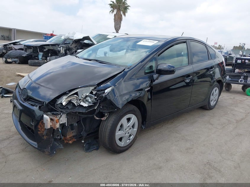 2011 Toyota Prius VIN JTDKN3DU3B0306816 IAAI salvage auction — RIGHT SIDE, Salvage (California), sold $1,050 on 2026-07-29 (photo 2)