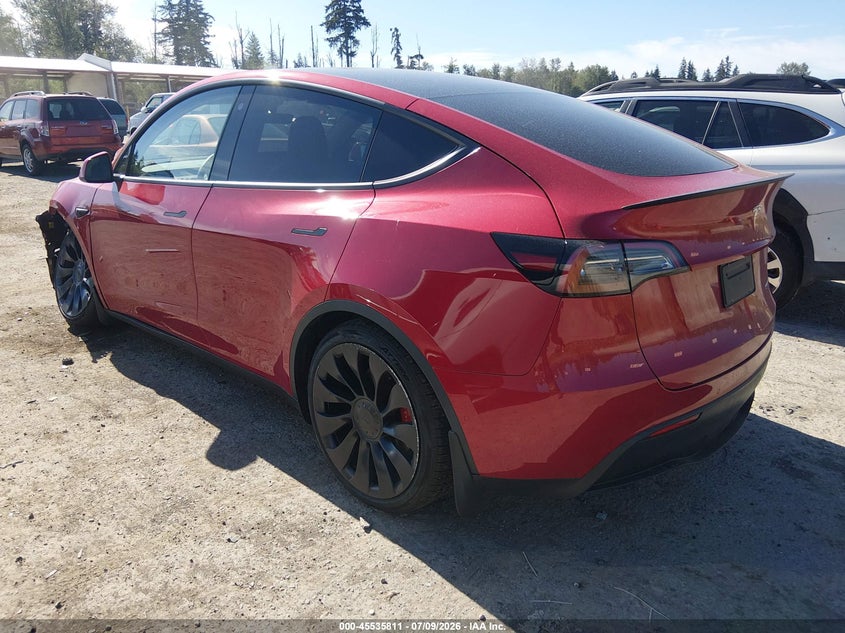 2022 Tesla Model y VIN 7SAYGDEF2NF455480 IAAI salvage auction — LEFT FRONT, Bill Of Sale (Washington), sold $11,100 on 2026-07-30 (photo 3)
