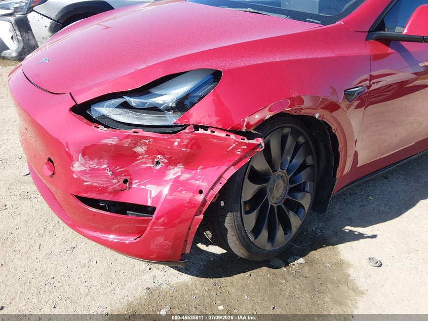 2022 Tesla Model y VIN 7SAYGDEF2NF455480 IAAI salvage auction — LEFT FRONT, Bill Of Sale (Washington), sold $11,100 on 2026-07-30 (photo 6)