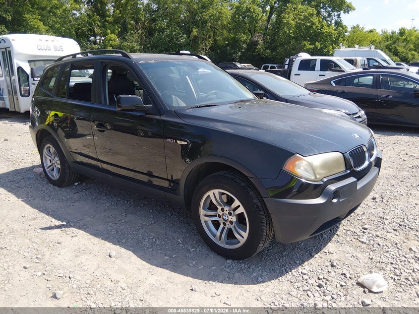 2005 BMW X3 VIN WBXPA93405WD15051 IAAI salvage auction — NORMAL WEAR, Clear (Tennessee), sold $225 on 2026-07-09 (photo 1)
