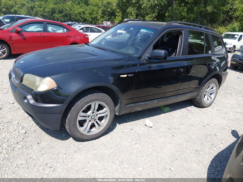 2005 BMW X3 VIN WBXPA93405WD15051 IAAI salvage auction — NORMAL WEAR, Clear (Tennessee), sold $225 on 2026-07-09 (photo 2)
