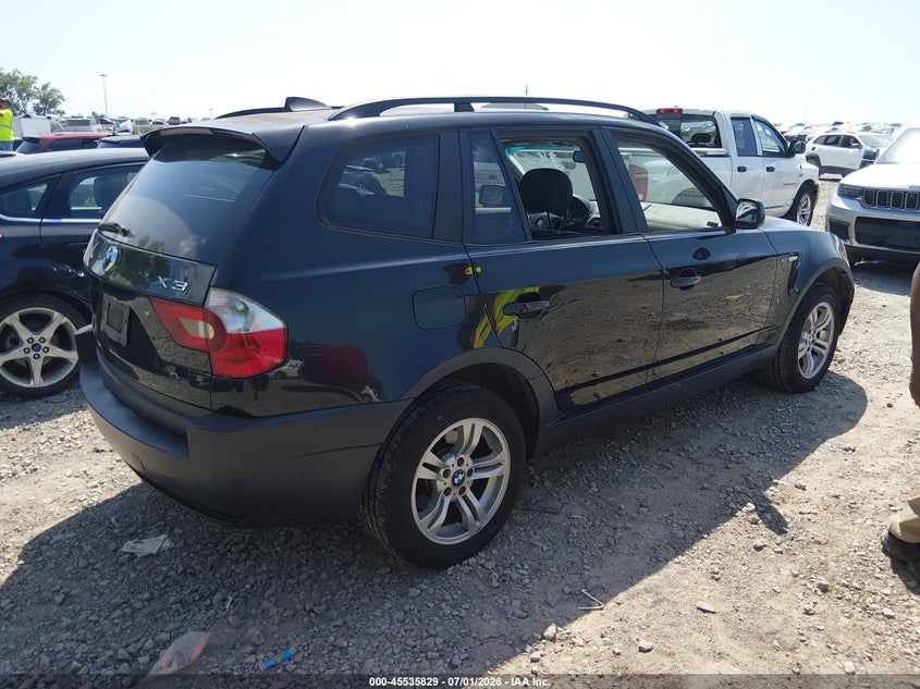 2005 BMW X3 VIN WBXPA93405WD15051 IAAI salvage auction — NORMAL WEAR, Clear (Tennessee), sold $225 on 2026-07-09 (photo 4)