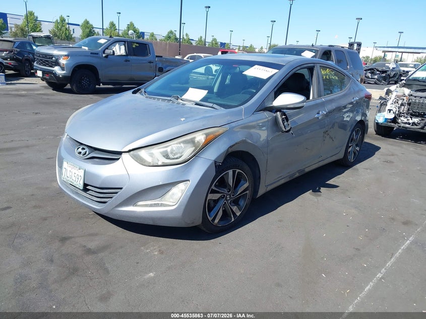 2015 Hyundai Elantra VIN KMHDH4AE1FU452550 IAAI salvage auction — SIDE, Salvage Title, sold $1,775 on 2026-07-31 (photo 2)