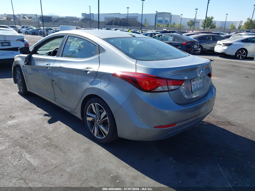 2015 Hyundai Elantra VIN KMHDH4AE1FU452550 IAAI salvage auction — SIDE, Salvage Title, sold $1,775 on 2026-07-31 (photo 3)