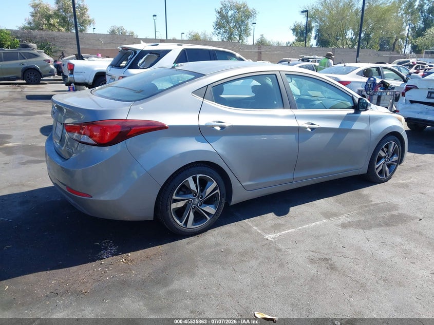 2015 Hyundai Elantra VIN KMHDH4AE1FU452550 IAAI salvage auction — SIDE, Salvage Title, sold $1,775 on 2026-07-31 (photo 4)