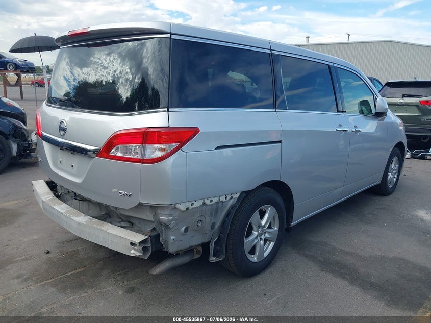 2012 Nissan Quest VIN JN8AE2KP0C9043673 IAAI salvage auction — REAR END, Salvage (Utah), sold $900 on 2026-07-30 (photo 4)