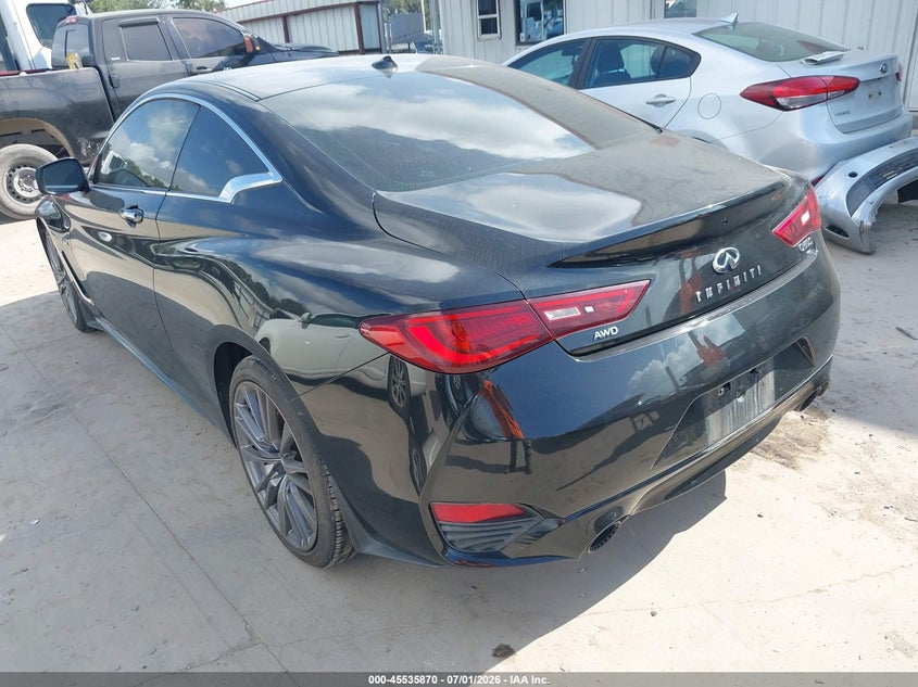 2017 Infiniti Q60 VIN JN1FV7EL2HM701797 IAAI salvage auction — NORMAL WEAR, Original (Texas), sold $4,550 on 2026-07-28 (photo 3)