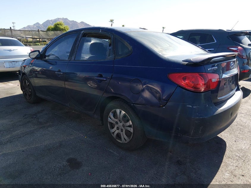 2010 Hyundai Elantra VIN KMHDU4ADXAU142652 IAAI salvage auction — NORMAL WEAR, Clear (Nevada), sold $275 on 2026-07-24 (photo 3)