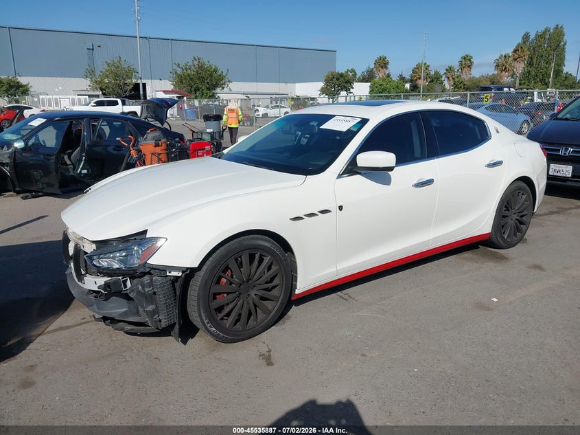 2015 Maserati Ghibli VIN ZAM57RTA6F1143088 IAAI salvage auction — FRONT END, Rebuildable (Florida), sold $6,300 on 2026-08-10 (photo 2)