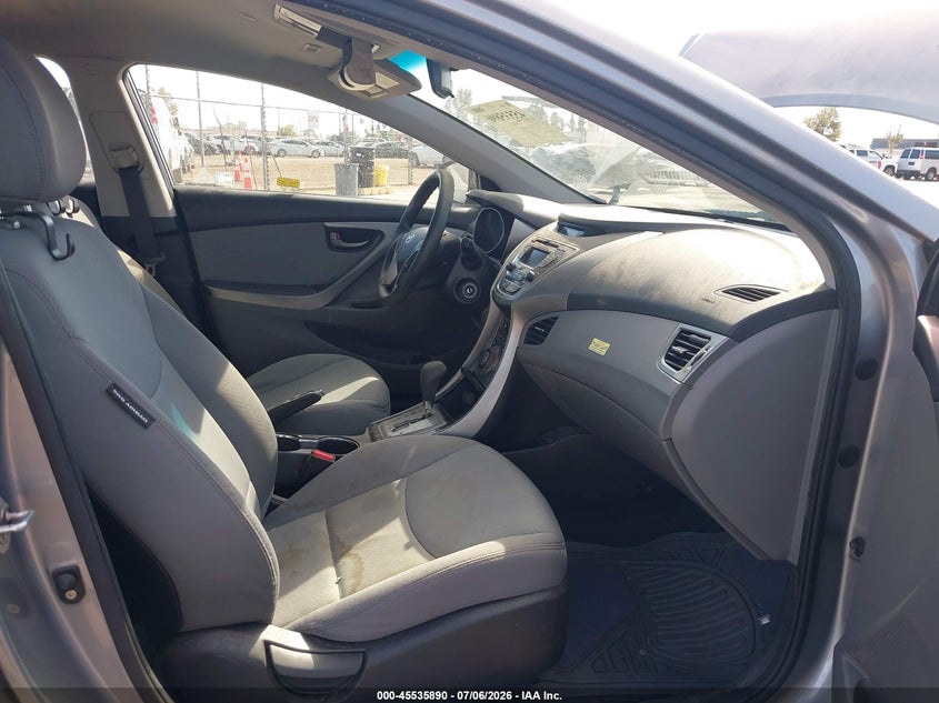 2013 Hyundai Elantra VIN KMHDH4AE7DU710051 IAAI salvage auction — FRONT END, Salvage (California), sold $600 on 2026-07-28 (photo 5)