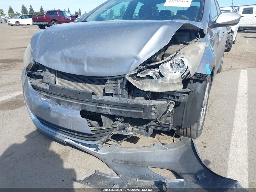 2013 Hyundai Elantra VIN KMHDH4AE7DU710051 IAAI salvage auction — FRONT END, Salvage (California), sold $600 on 2026-07-28 (photo 6)