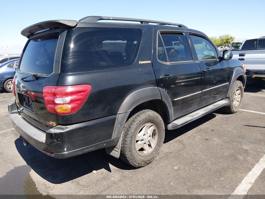 2001 Toyota Sequoia VIN 5TDZT38A11S008071 IAAI salvage auction — NORMAL WEAR, Clear (Nevada), sold $375 on 2026-07-24 (photo 4)