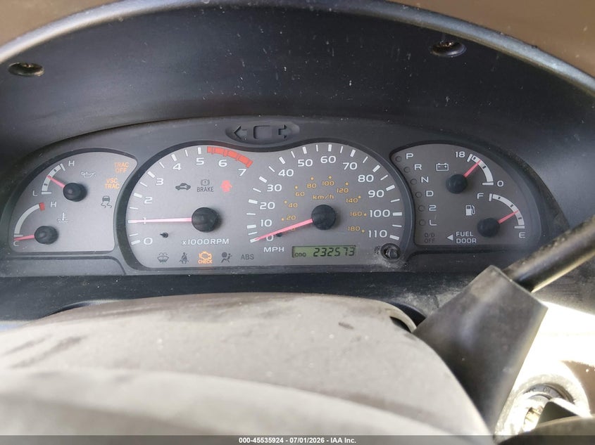 2001 Toyota Sequoia VIN 5TDZT38A11S008071 IAAI salvage auction — NORMAL WEAR, Clear (Nevada), sold $375 on 2026-07-24 (photo 7)