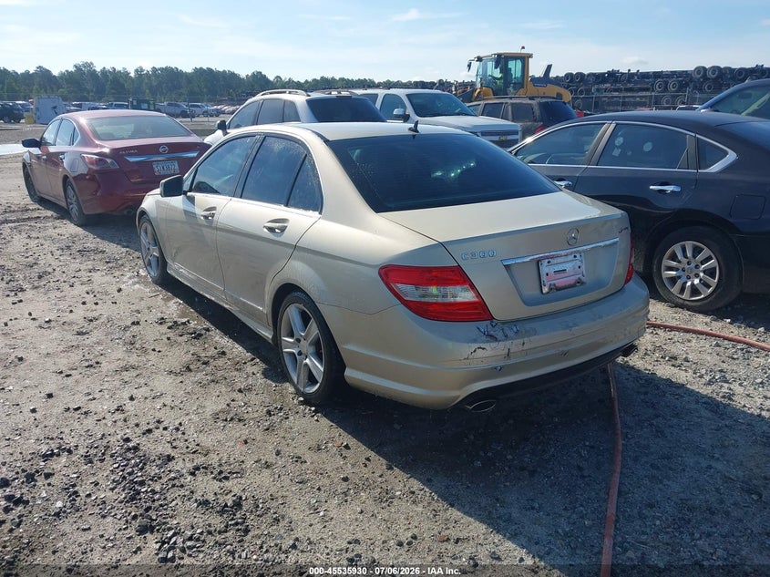 2011 Mercedes-benz C class VIN WDDGF5EB9BR136510 IAAI salvage auction — NORMAL WEAR, Repossession Paperwork (Georgia), sold $375 on 2026-07-31 (photo 3)