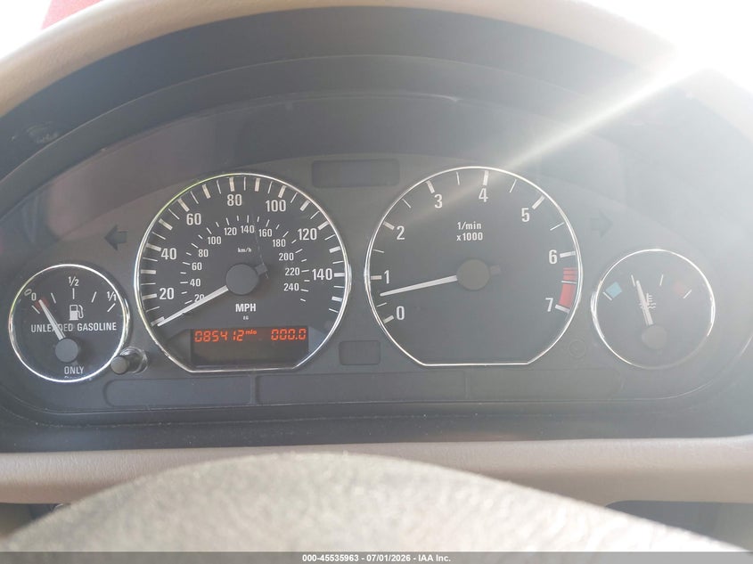 2001 BMW Z3 VIN WBACN53451LJ57384 IAAI salvage auction — NORMAL WEAR, Clear (Tennessee), sold $5,450 on 2026-07-08 (photo 7)