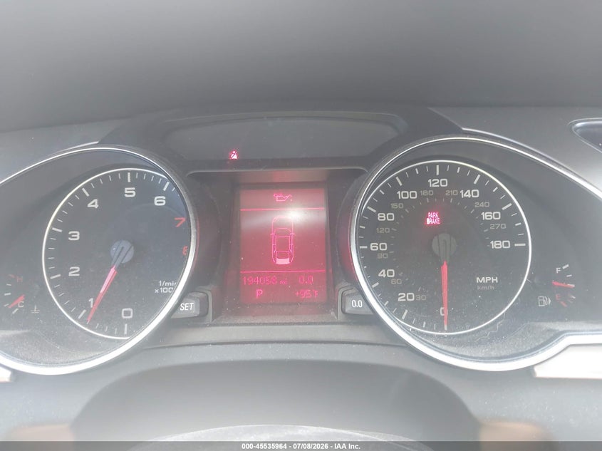 2012 Audi A5 VIN WAUCFAFR0CA044969 IAAI salvage auction — Burn Engine, Salvage (Tennessee), sold $25 on 2026-07-29 (photo 7)