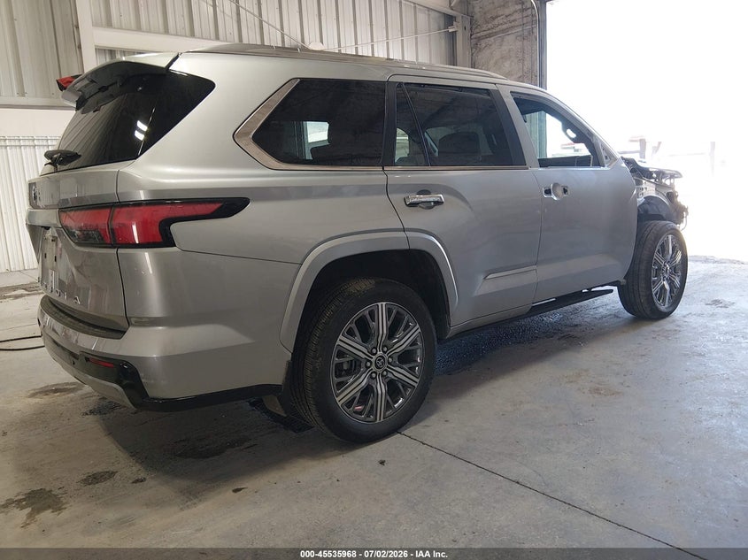 2024 Toyota Sequoia VIN 7SVAAABA9RX038026 IAAI salvage auction — FRONT END, Salvage Title, sold $25,750 on 2026-07-24 (photo 4)