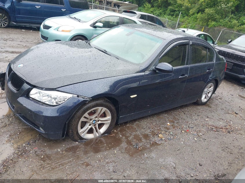 2008 BMW 3 series VIN WBAVA37578NL51148 IAAI salvage auction — FRONT END, Clear (Massachusetts), sold $375 on 2026-07-14 (photo 2)