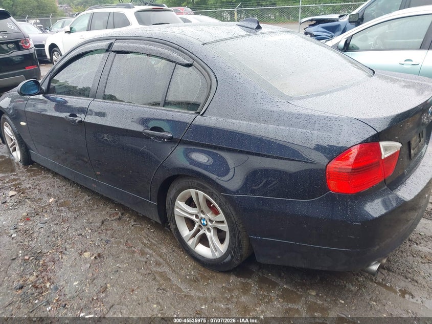 2008 BMW 3 series VIN WBAVA37578NL51148 IAAI salvage auction — FRONT END, Clear (Massachusetts), sold $375 on 2026-07-14 (photo 3)