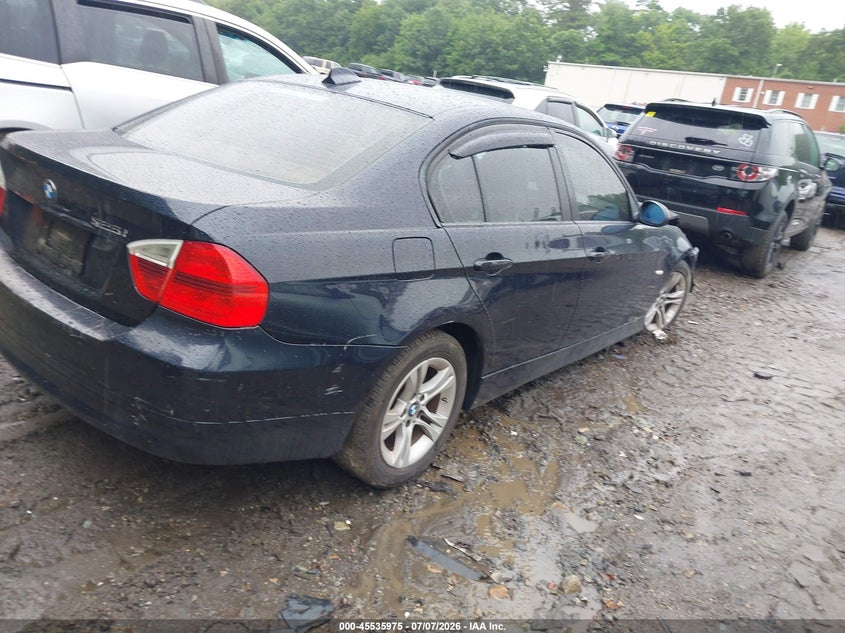 2008 BMW 3 series VIN WBAVA37578NL51148 IAAI salvage auction — FRONT END, Clear (Massachusetts), sold $375 on 2026-07-14 (photo 4)