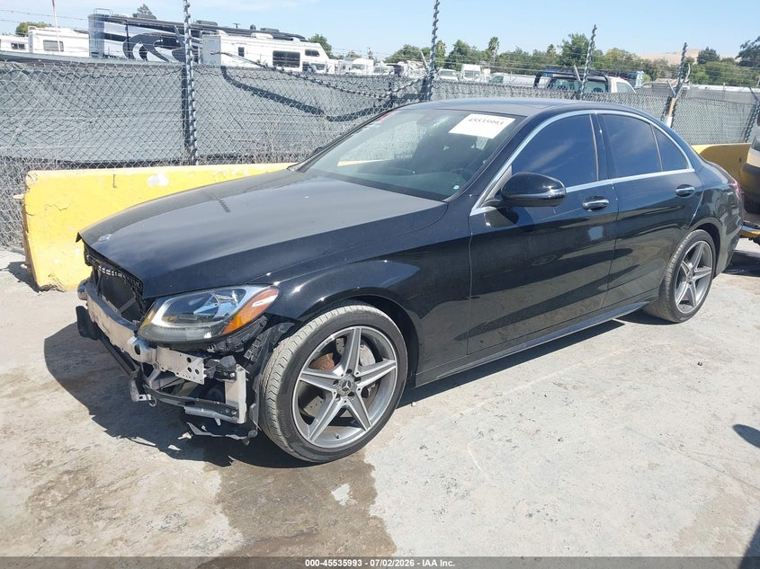 2018 Mercedes-benz C-klasse VIN WDDWF4JB4JR409749 IAAI salvage auction — FRONT END, Salvage Title, sold $8,000 on 2026-08-05 (photo 2)