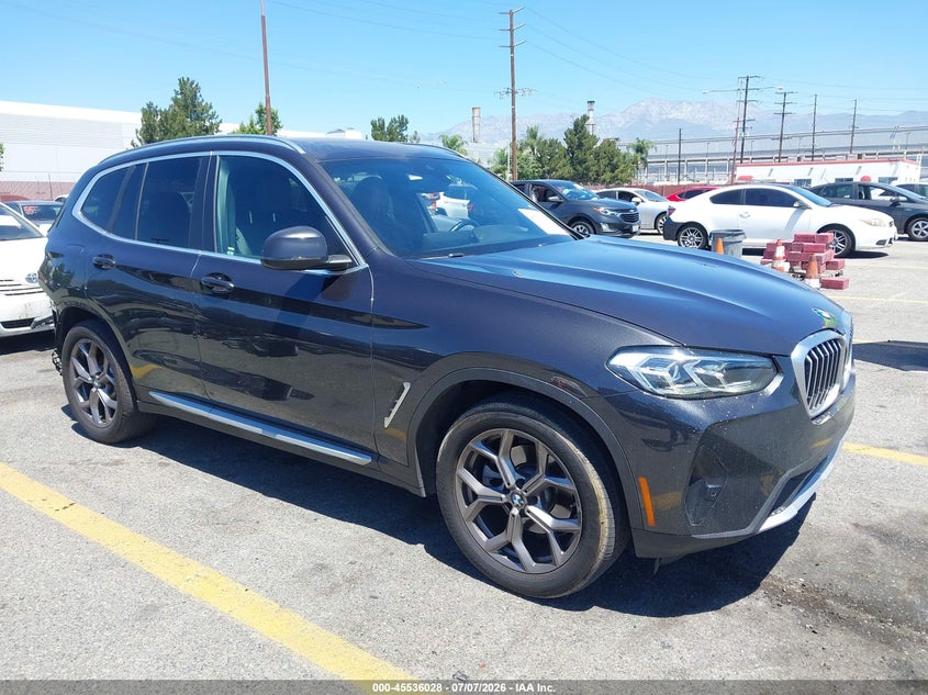 2022 BMW X3 VIN 5UX43DP02N9M21385 IAAI salvage auction — REAR END, Salvage Title, sold $25 on 2026-07-31 (photo 1)