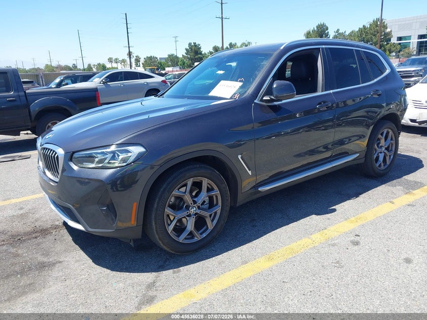 2022 BMW X3 VIN 5UX43DP02N9M21385 IAAI salvage auction — REAR END, Salvage Title, sold $25 on 2026-07-31 (photo 2)