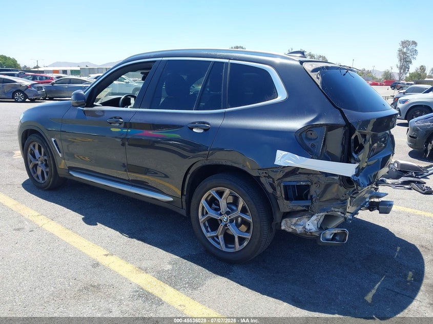 2022 BMW X3 VIN 5UX43DP02N9M21385 IAAI salvage auction — REAR END, Salvage Title, sold $25 on 2026-07-31 (photo 3)
