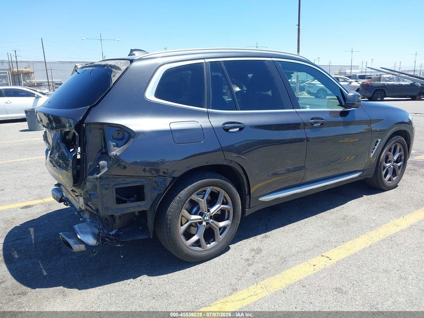 2022 BMW X3 VIN 5UX43DP02N9M21385 IAAI salvage auction — REAR END, Salvage Title, sold $25 on 2026-07-31 (photo 4)