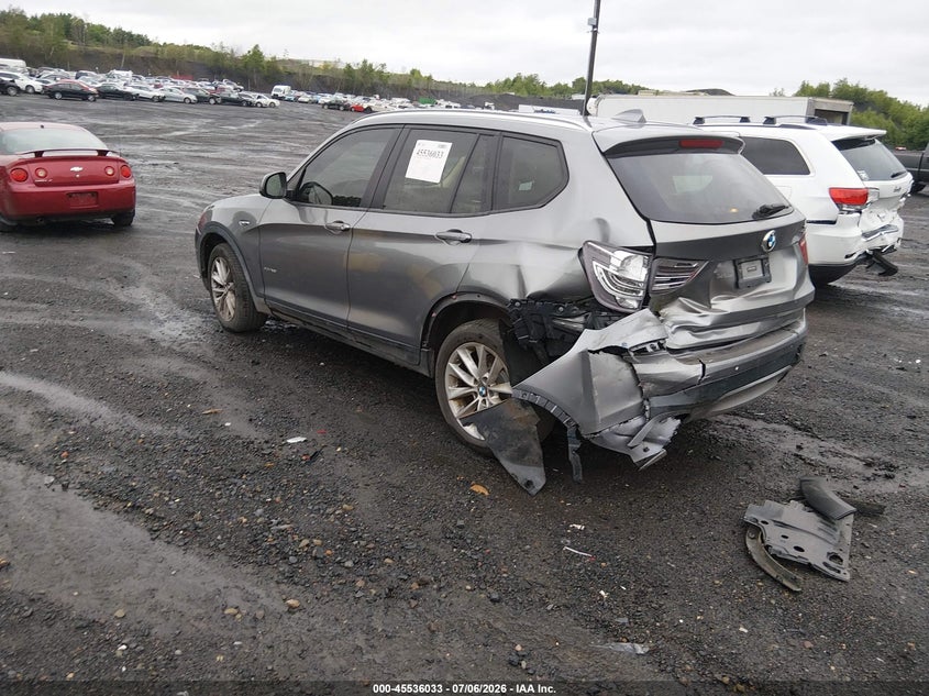 2016 BMW X3 VIN 5UXWX9C56G0D77493 IAAI salvage auction — LEFT REAR, Salvage (Pennsylvania), sold $125 on 2026-07-28 (photo 3)