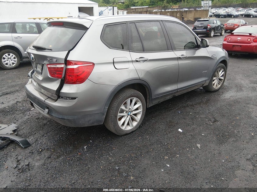 2016 BMW X3 VIN 5UXWX9C56G0D77493 IAAI salvage auction — LEFT REAR, Salvage (Pennsylvania), sold $125 on 2026-07-28 (photo 4)