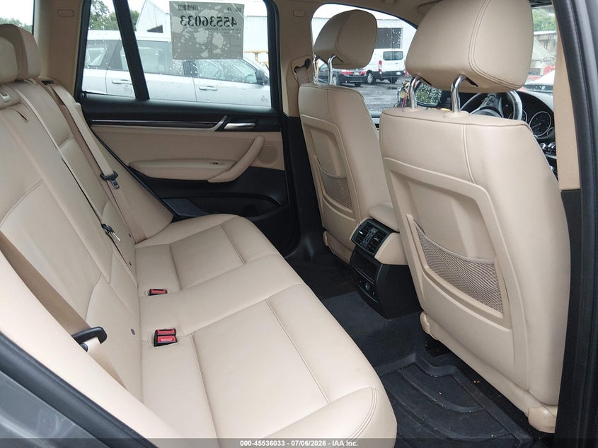 2016 BMW X3 VIN 5UXWX9C56G0D77493 IAAI salvage auction — LEFT REAR, Salvage (Pennsylvania), sold $125 on 2026-07-28 (photo 8)