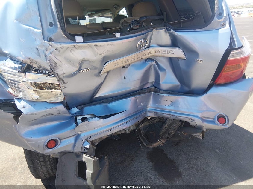 2008 Toyota Highlander VIN JTEDS41A582015762 IAAI salvage auction — REAR END, Salvage (Nevada), sold $1,000 on 2026-07-17 (photo 6)
