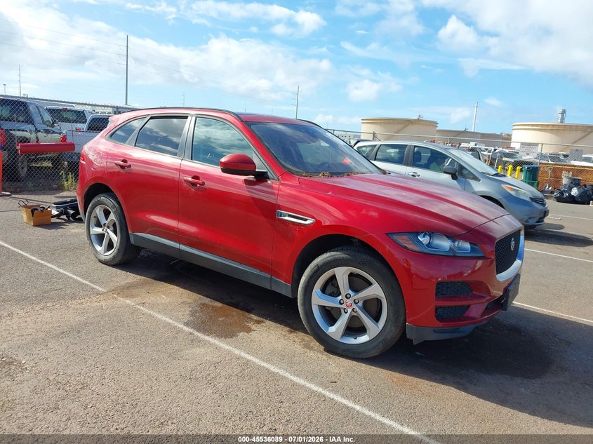 2017 Jaguar F-pace VIN SADCJ2BV0HA079095 IAAI salvage auction — NORMAL WEAR, Clear (Hawaii), sold $850 on 2026-07-28 (photo 1)