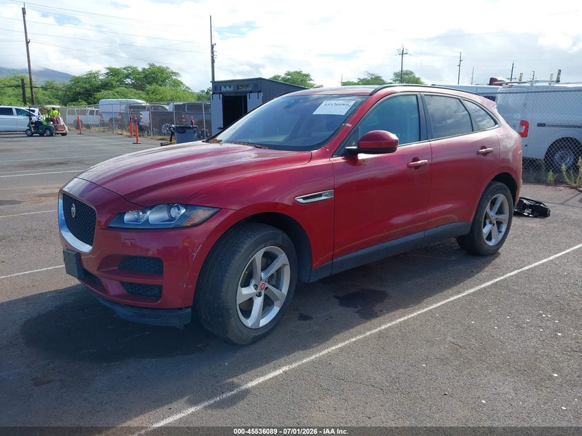 2017 Jaguar F-pace VIN SADCJ2BV0HA079095 IAAI salvage auction — NORMAL WEAR, Clear (Hawaii), sold $850 on 2026-07-28 (photo 2)