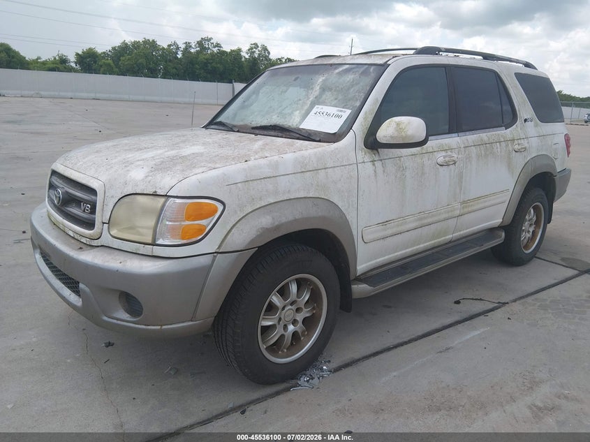 2001 Toyota Sequoia VIN 5TDBT44A61S041855 IAAI salvage auction — NORMAL WEAR, Original (Texas), sold $425 on 2026-07-10 (photo 2)