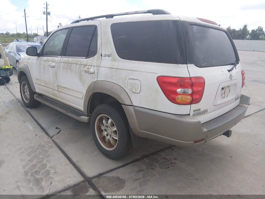 2001 Toyota Sequoia VIN 5TDBT44A61S041855 IAAI salvage auction — NORMAL WEAR, Original (Texas), sold $425 on 2026-07-10 (photo 3)