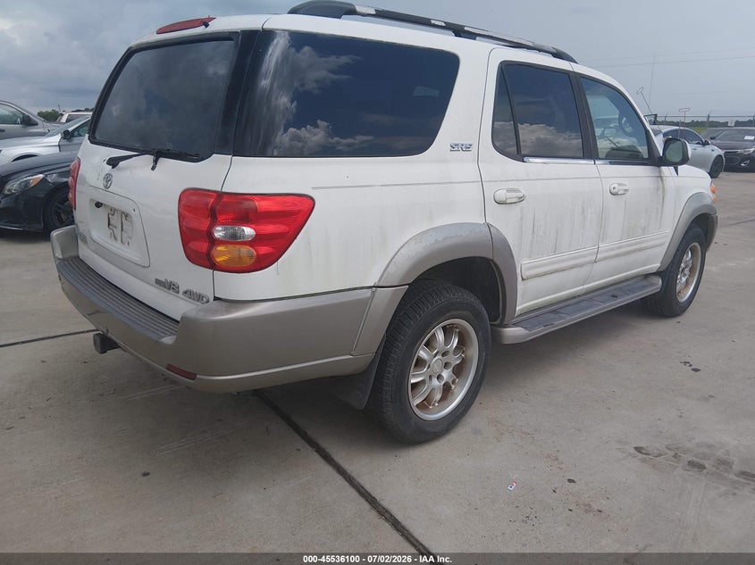 2001 Toyota Sequoia VIN 5TDBT44A61S041855 IAAI salvage auction — NORMAL WEAR, Original (Texas), sold $425 on 2026-07-10 (photo 4)