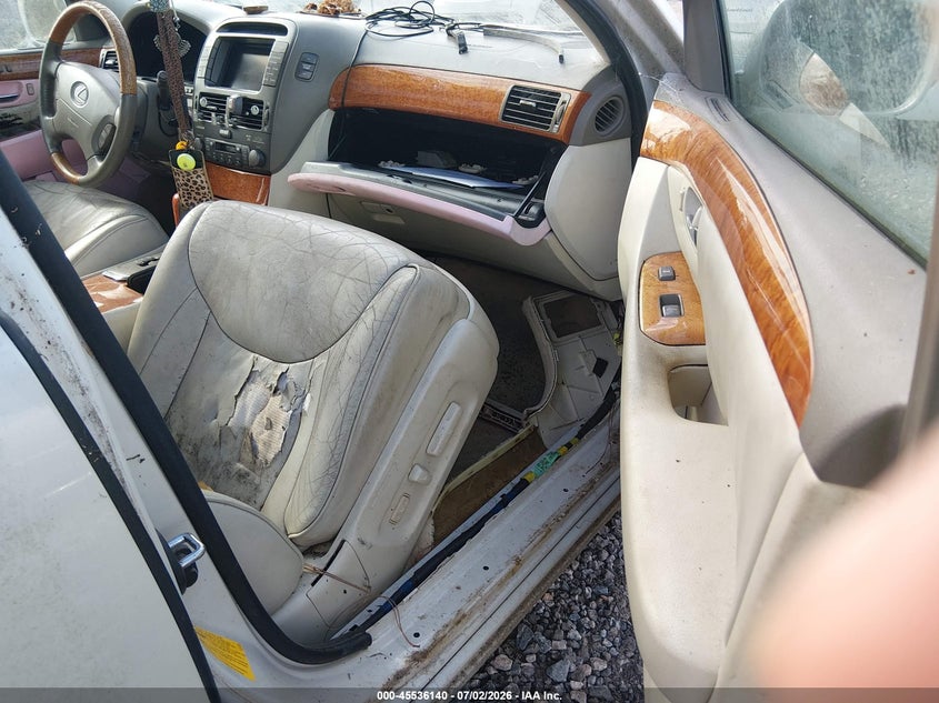 2002 Lexus Ls 430 VIN JTHBN30F520068683 IAAI salvage auction — NORMAL WEAR, Clear (Georgia), sold $425 on 2026-07-17 (photo 5)